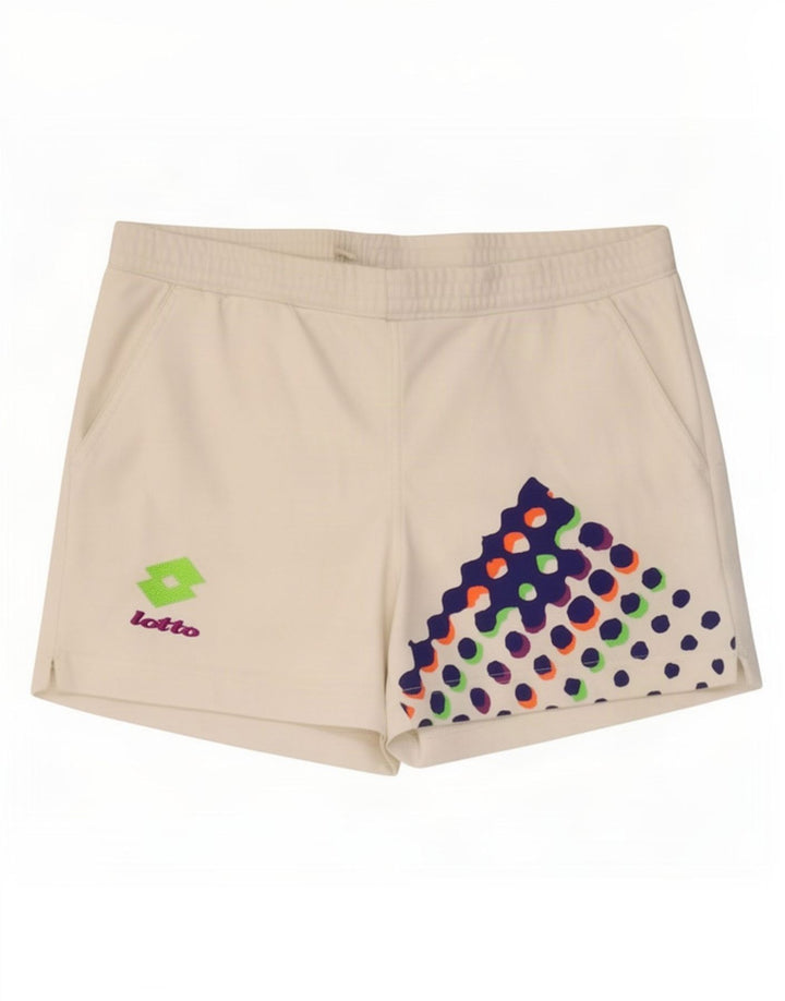 Lotto Herren-Sportshorts mit Grafik, mittelweißes Polyester