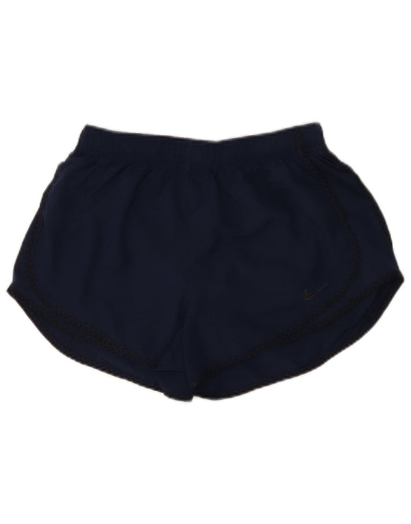 Nike Damen Dri Fit Sport Shorts UK 12 Medium Marineblau Polyester