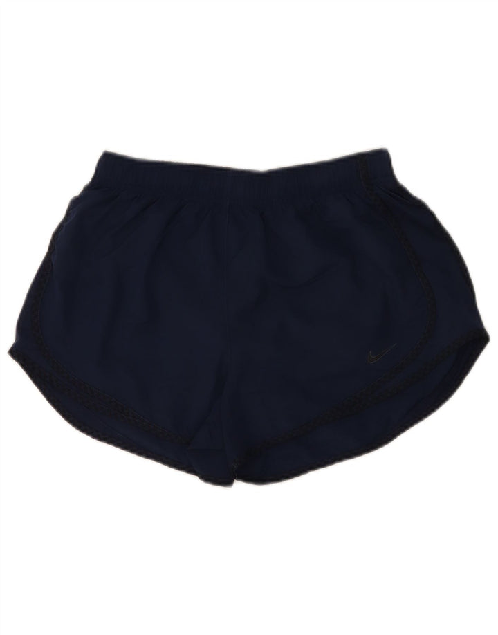 Nike Damen Dri Fit Sport Shorts UK 12 Medium Marineblau Polyester