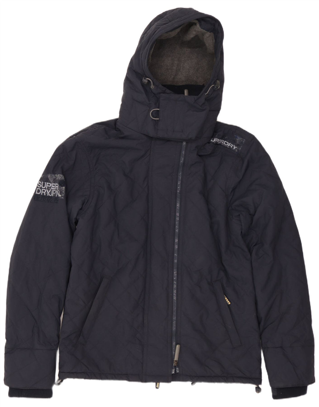SUPERDRY Damen-Windbreaker-Jacke mit Grafik, UK 14, mittleres Marineblau