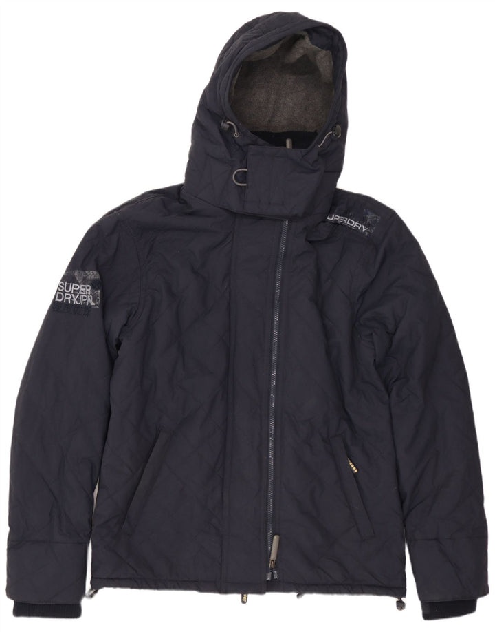SUPERDRY Damen-Windbreaker-Jacke mit Grafik, UK 14, mittleres Marineblau