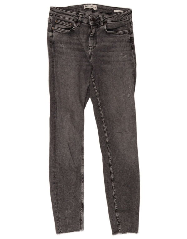 Zara Damen Skinny Jeans EU 38 Small W28 L28 Grau
