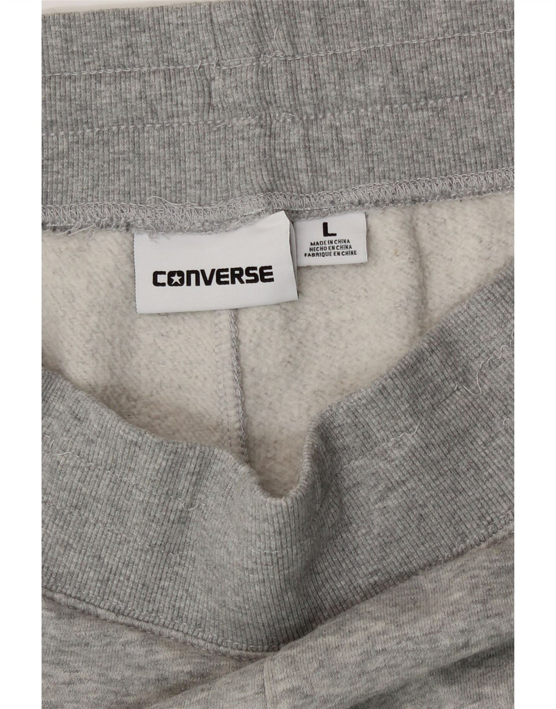 Converse Herren-Trainingshose, Jogginghose, groß, graue Baumwolle