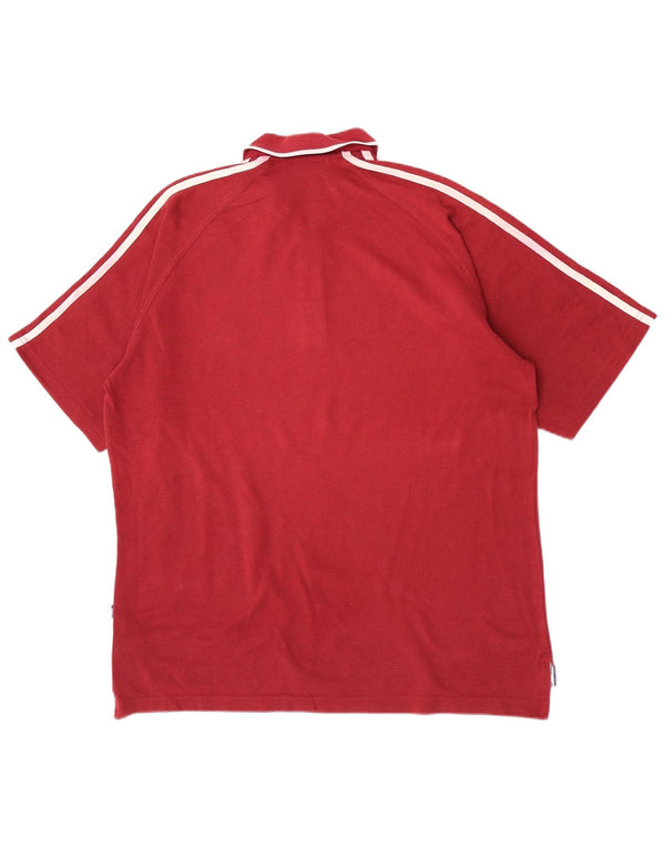 Adidas Herren Poloshirt UK 40/42 Medium Burgund Baumwolle
