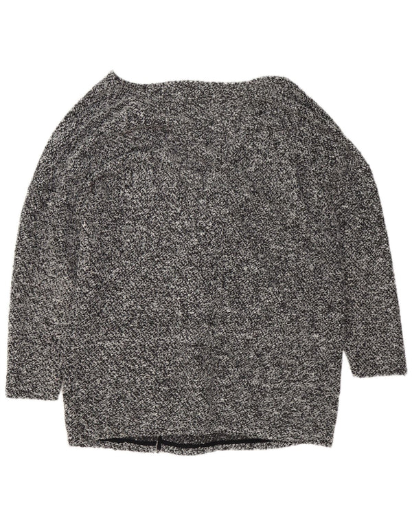 Marks & Spencer Damen-Cardigan-Pullover UK 20 2XL Grau meliertes Polyester