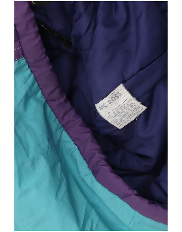 MC ROSS Herren-Skijacke mit lockerer Passform, IT 46, kleines blaues Colourblock-Nylon