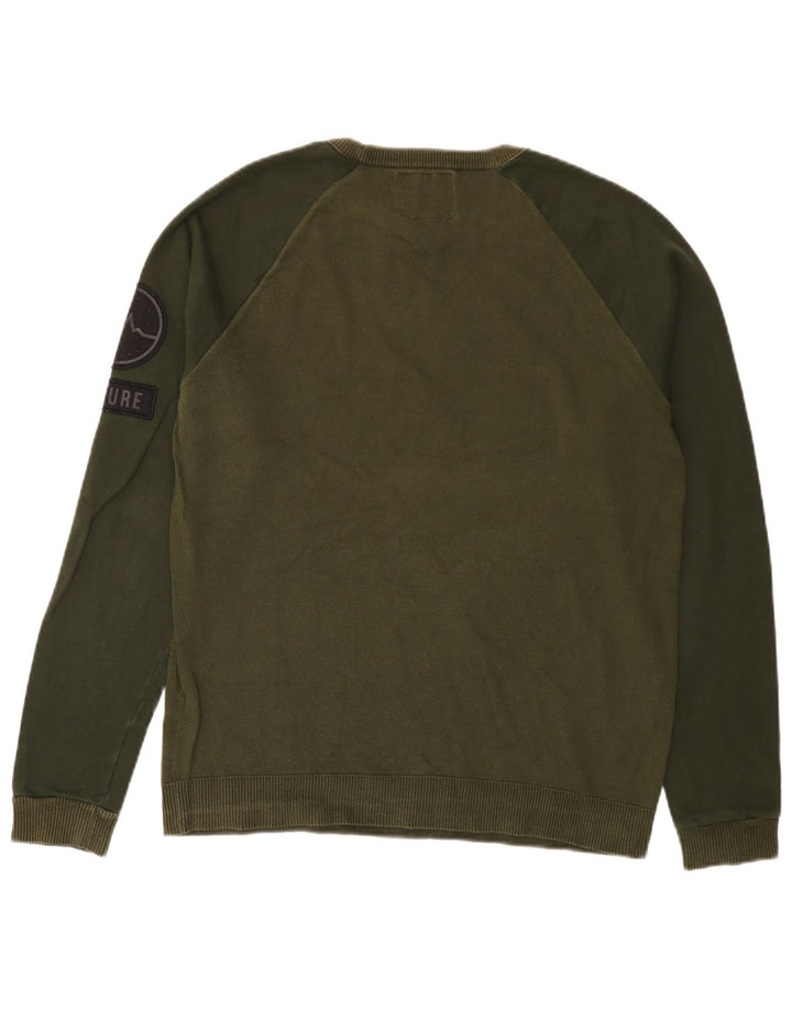 Jack & Jones Herren-Sweatshirt-Pullover, groß, grün, Farbblock