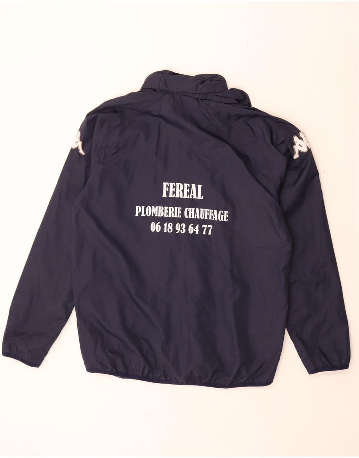 KAPPA Herren-Trainingsanzug mit grafischer Kapuze, mittleres Marineblau, Polyester