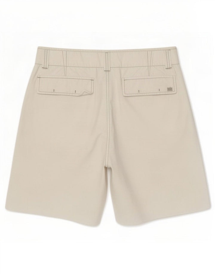 Murphy & Nye Herren-Chinoshorts, Größe L, W34, weiße Baumwolle