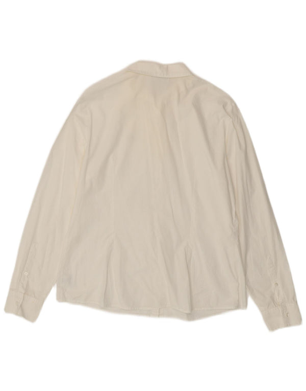 Lacoste Damen-Hemd, Größe 42, große weiße Baumwolle