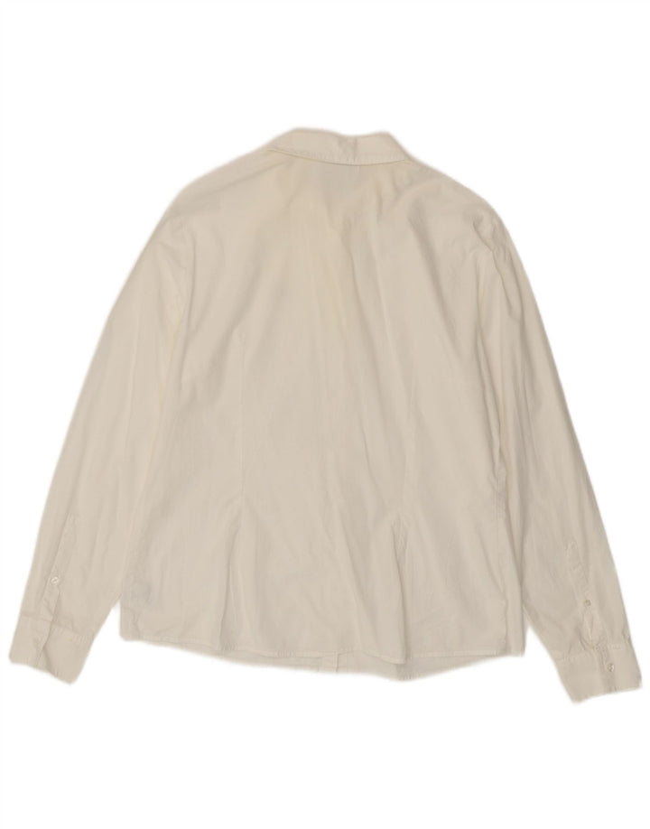 Lacoste Damen-Hemd, Größe 42, große weiße Baumwolle