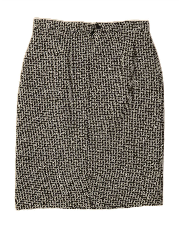 MARIO PUCCI CECCONI Womens Pencil Skirt IT 46 Large W30  Grey Check Vintage Mario Pucci Cecconi and Second-Hand Mario Pucci Cecconi from Messina Hembry 