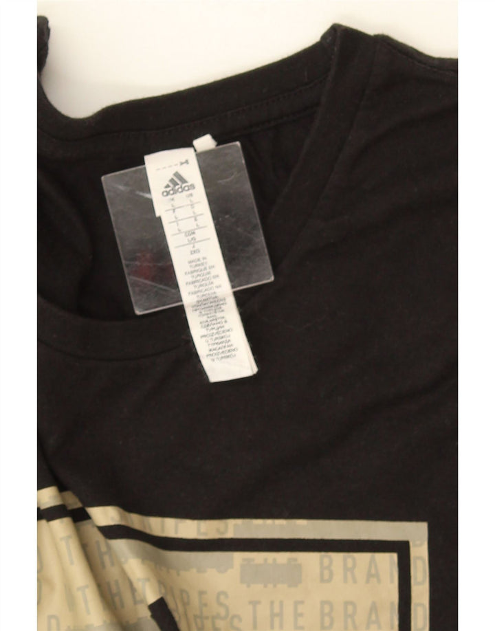 Adidas Herren Grafik T-Shirt Top Large Schwarz Baumwolle