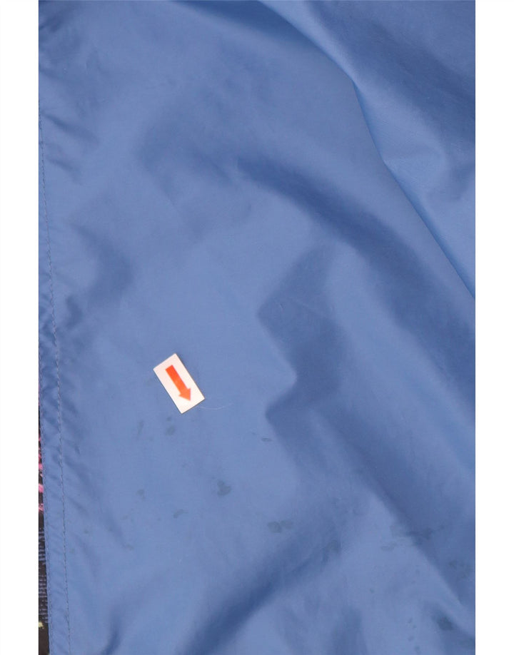 ALEX ATHLETICS Herren-Anorak-Jacke, UK 40, großes blaues geometrisches Polyamid