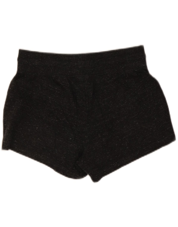 Nike Damen-Sportshorts UK 12 Mittelgrau gefleckte Baumwolle