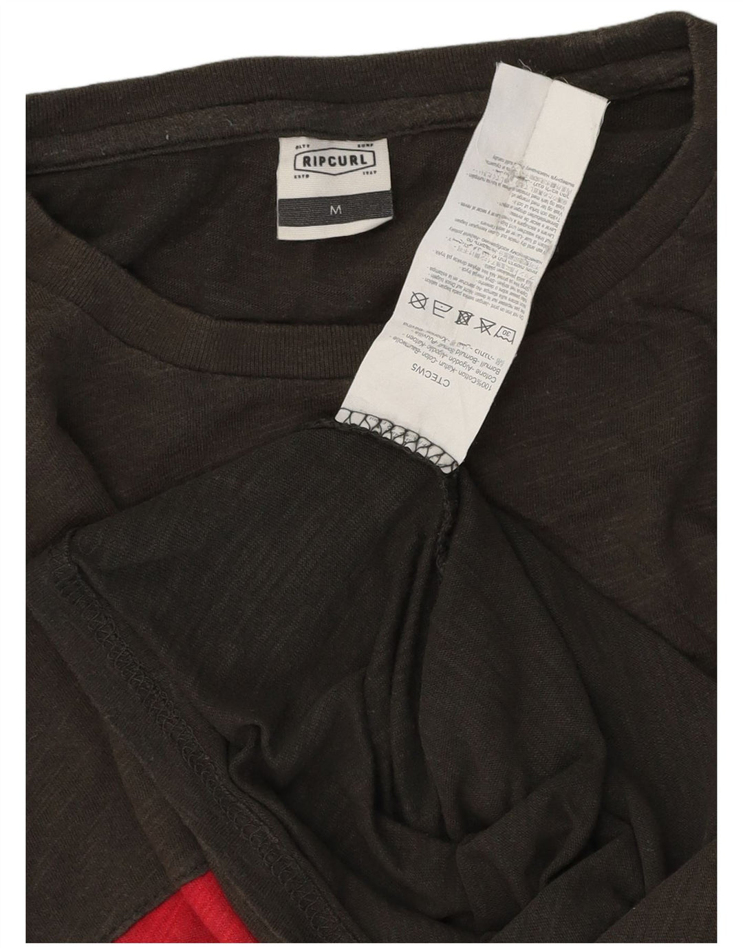 Rip Curl Herren Grafik-T-Shirt-Oberteil Mittelgrüner Colourblock-Baumwollstrand