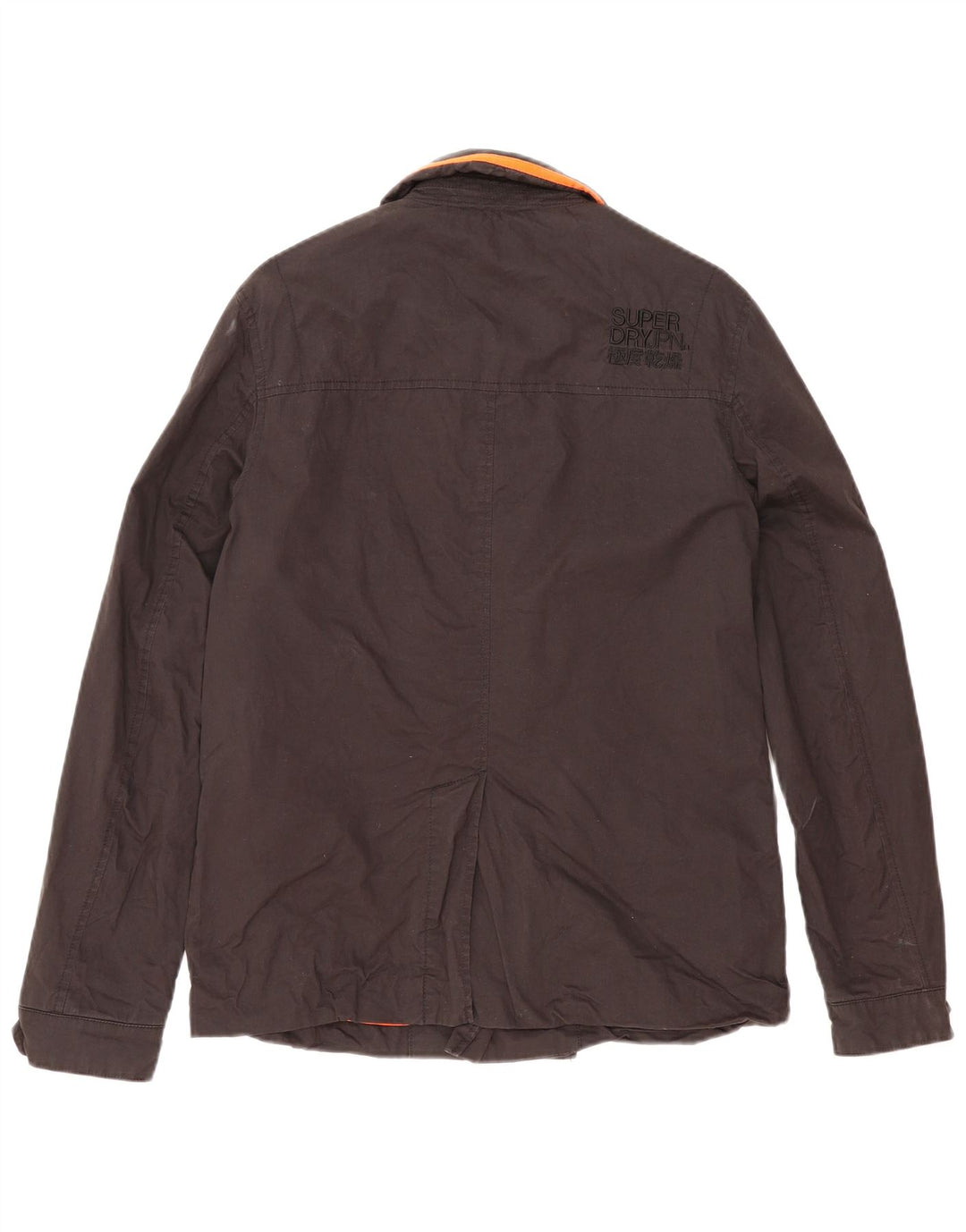 Superdry Damen Pea Coat UK 16 Large Schwarz Baumwolle
