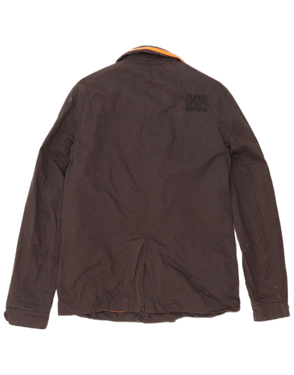 Superdry Damen Pea Coat UK 16 Large Schwarz Baumwolle