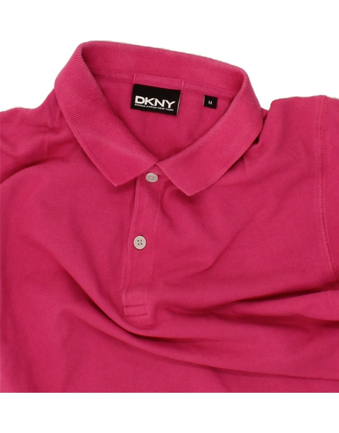 DKNY Womens Polo Shirt UK 12 Medium Pink Cotton Vintage Dkny and Second-Hand Dkny from Messina Hembry 