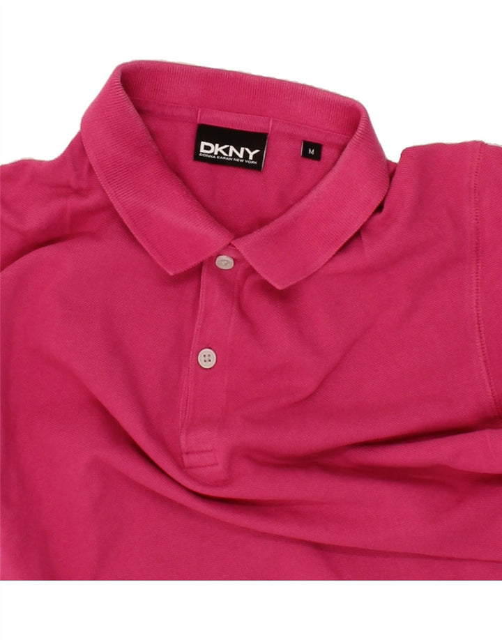 DKNY Womens Polo Shirt UK 12 Medium Pink Cotton Vintage Dkny and Second-Hand Dkny from Messina Hembry 