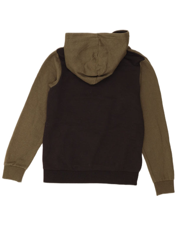 Jack & Jones Jungen-Pullover mit grafischem Kapuzenpullover, 13–14 Jahre, Khaki, Farbblock