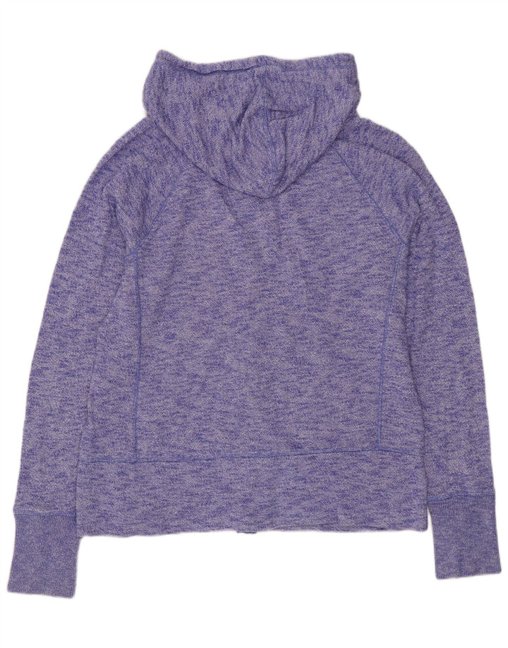 GAP Damen-Kapuzenpullover mit Reißverschluss, UK 16, Größe L, lila gesprenkelte Baumwolle