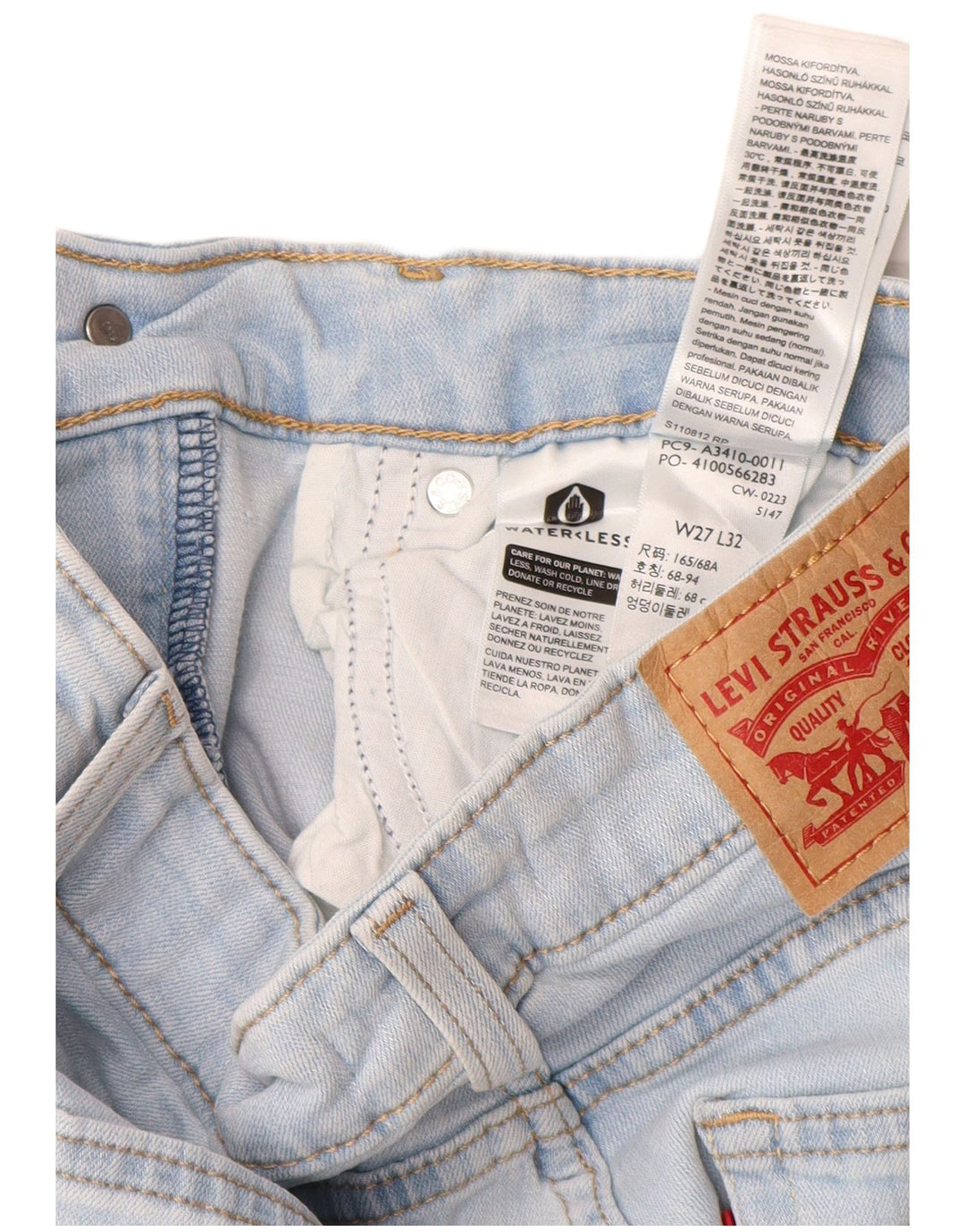 LEVI'S Damen 726 Flared Jeans W27 L32 Blaue Baumwolle