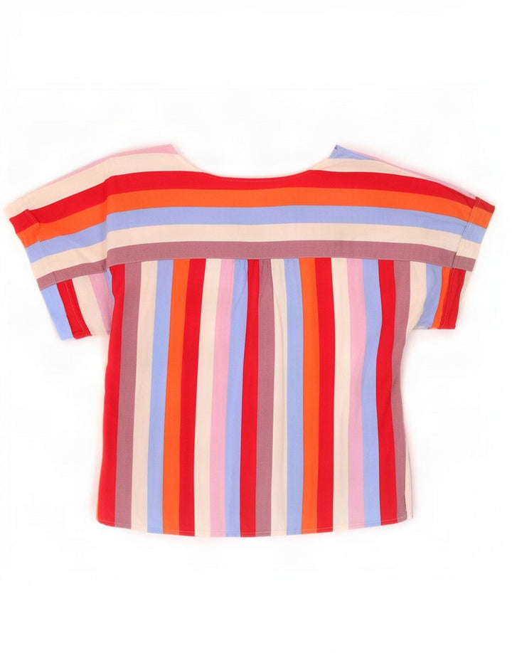 Marks & Spencer Damen Crop Shirt Bluse UK 10 Small Mehrfarbig