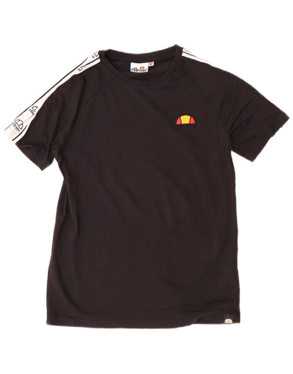Ellesse Boys Graphic T-Shirt Top 11-12 Years Black Cotton