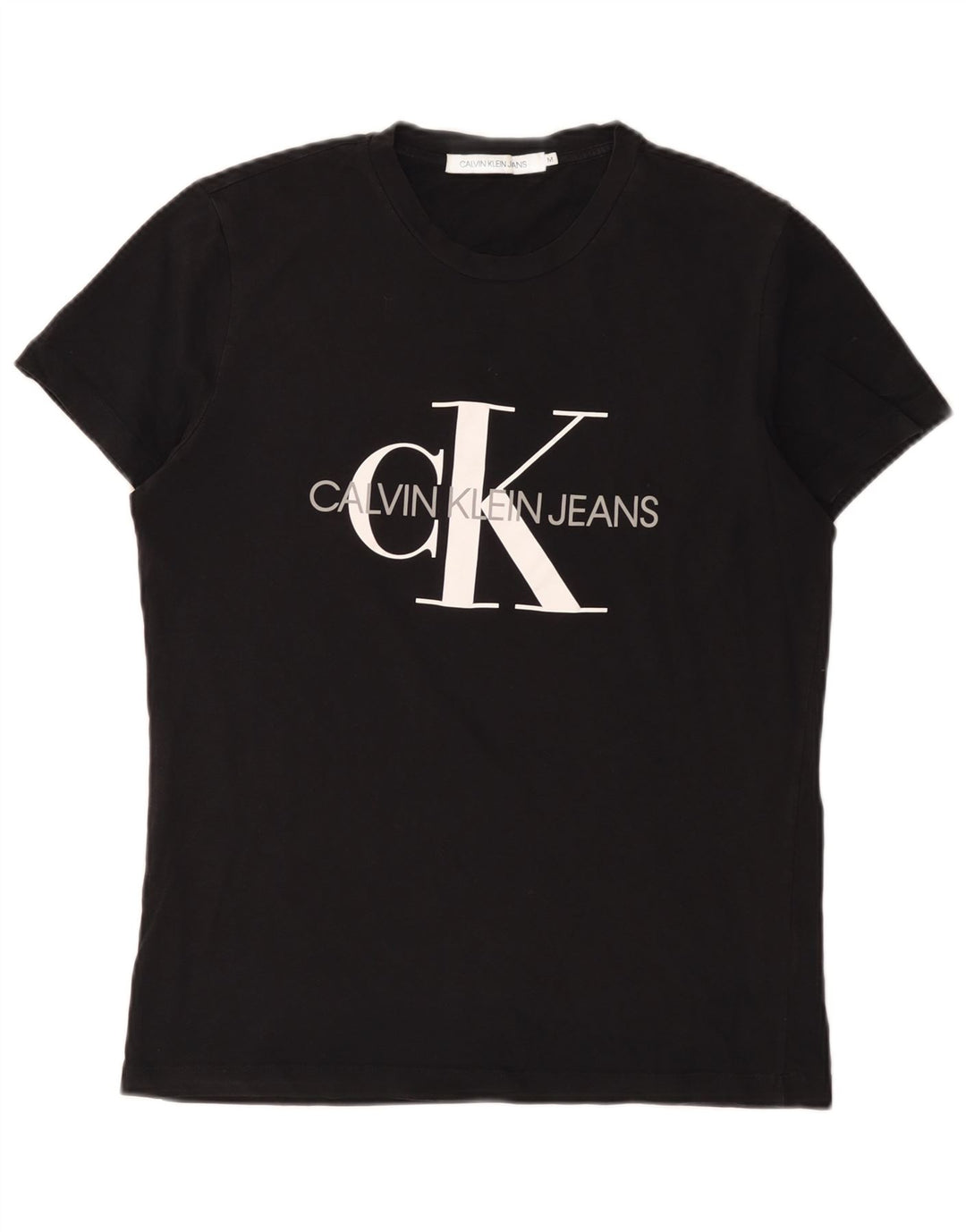 Calvin Klein Jeans Herren-T-Shirt mit Grafik, mittelschwarze Baumwolle