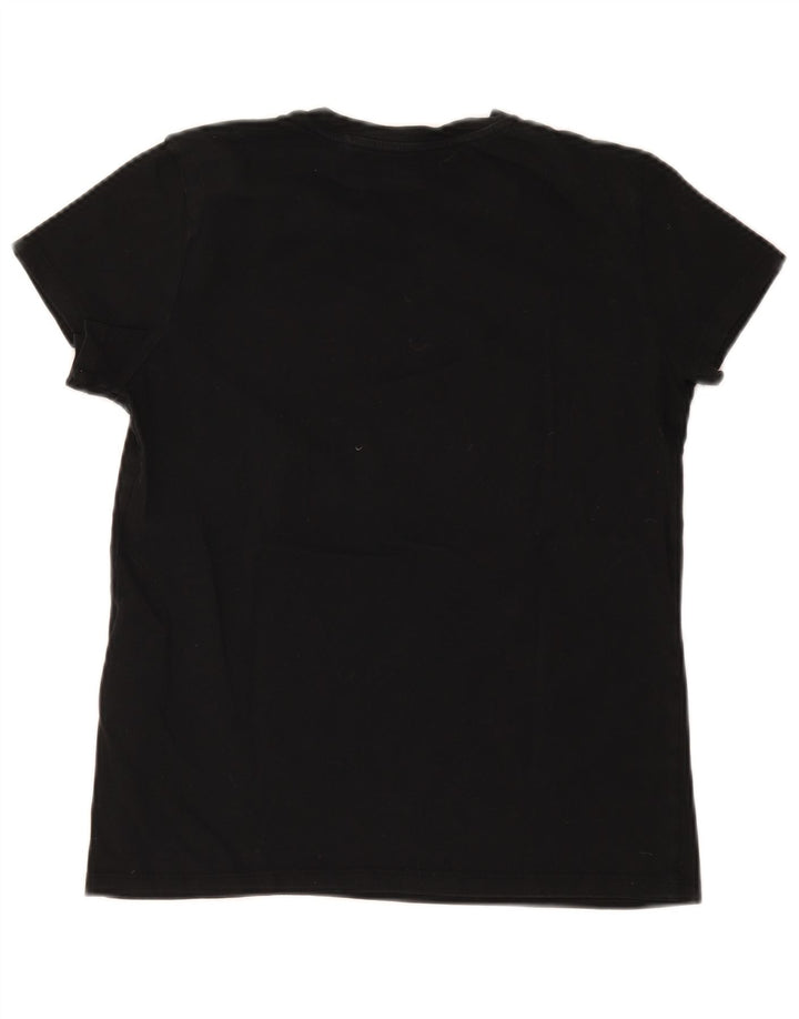 Levi's Damen T-Shirt Top UK 10 Small Schwarz Baumwolle
