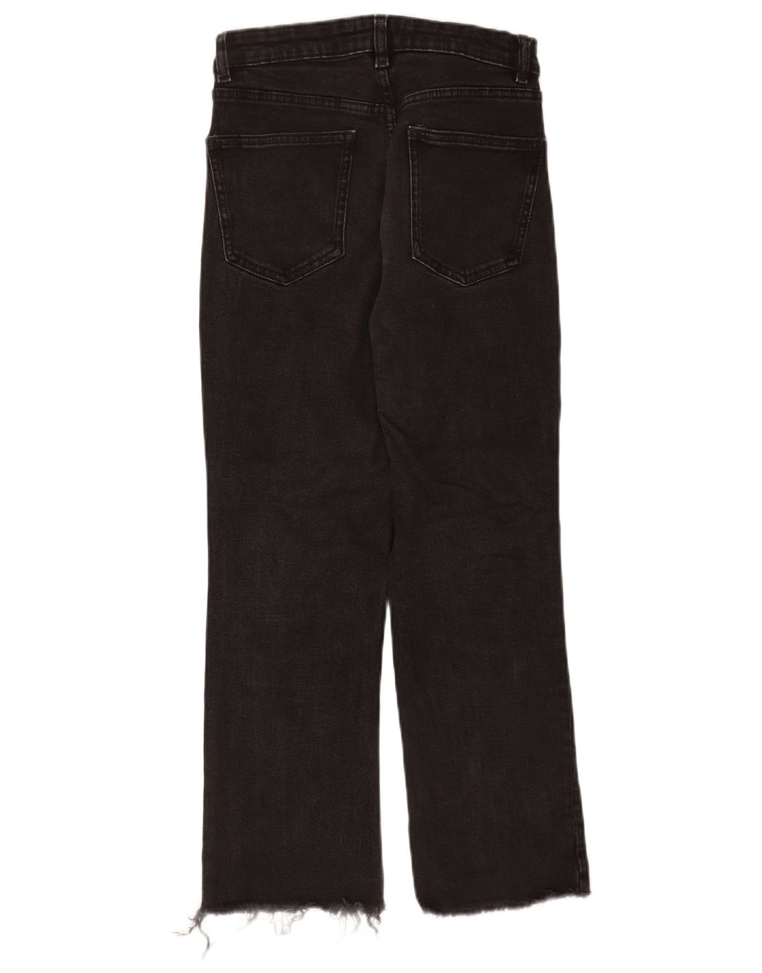 Zara Damen Straight Jeans EU 40 Medium W30 L25 Schwarz