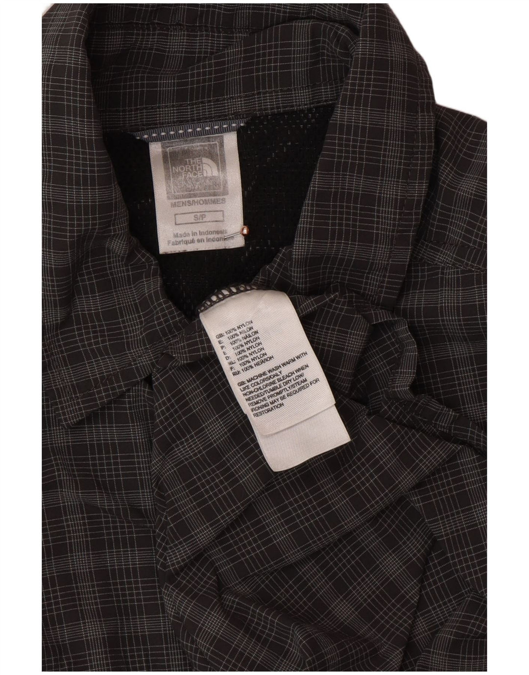 THE NORTH FACE Herrenhemd Small Grey Check Nylon
