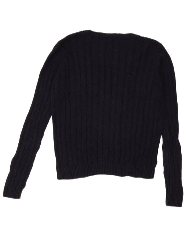 U.S. Polo Assn. Damen-Pullover mit V-Ausschnitt, Gr. 10, Größe S, Marineblau