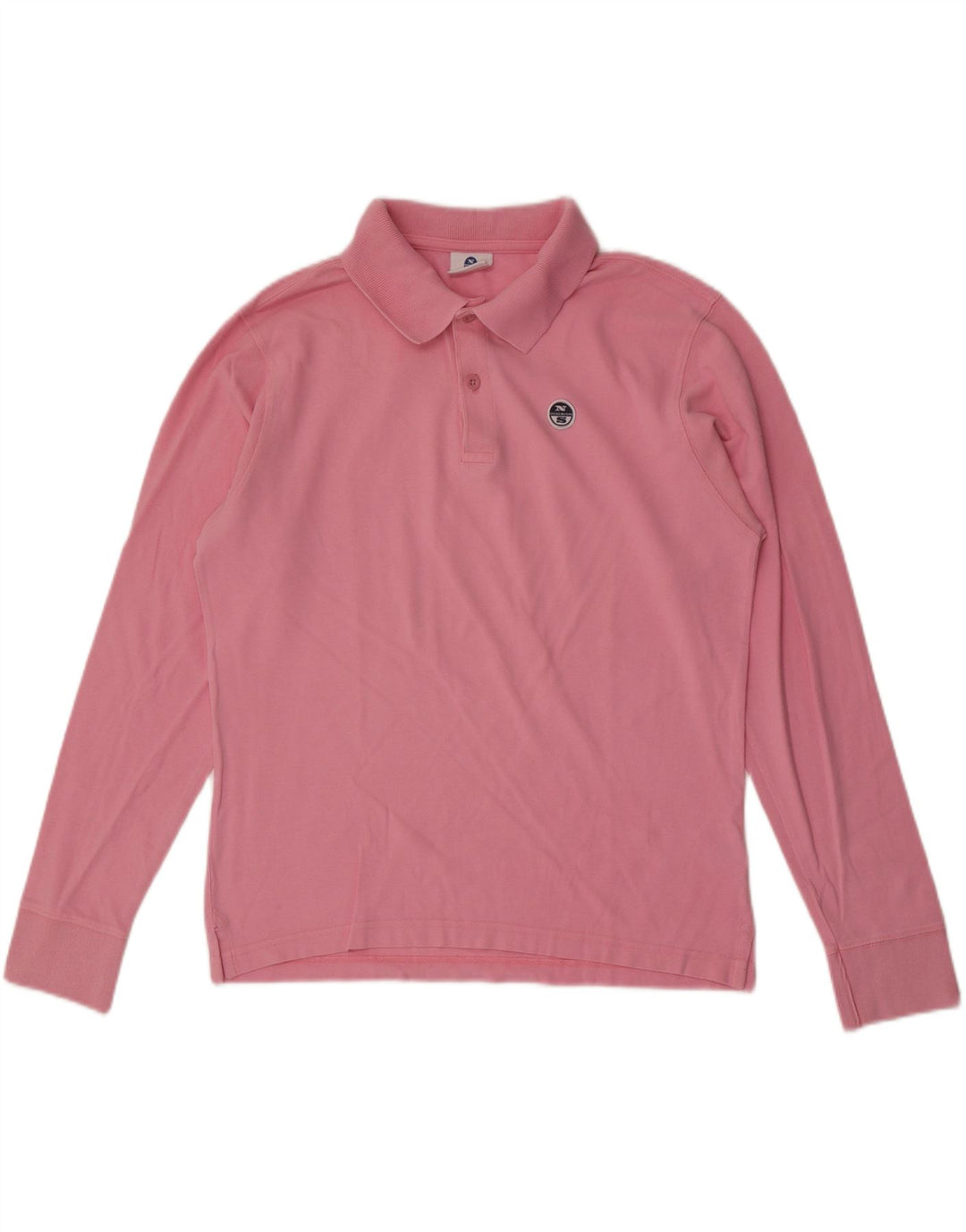 North Sails Herren-Langarm-Poloshirt, groß, rosa, Baumwolle