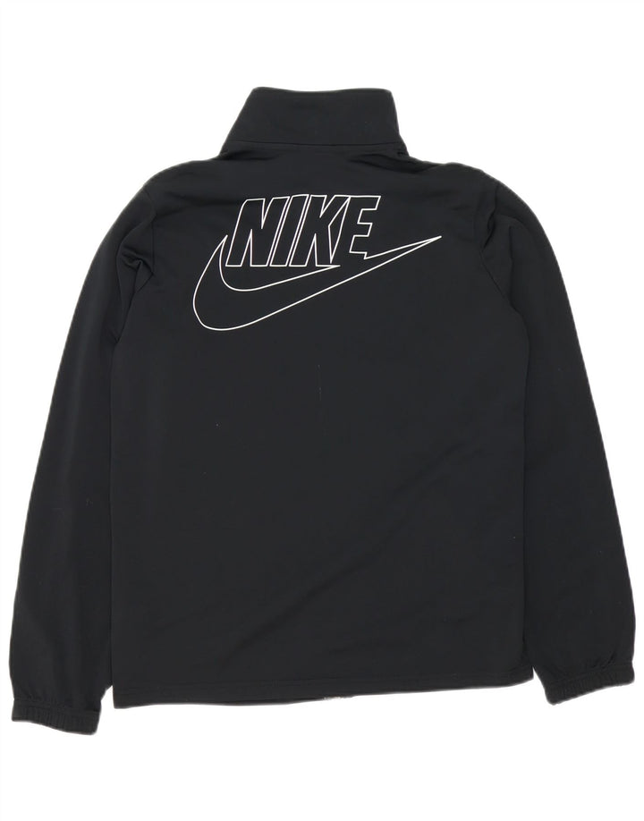 Nike Jungen Grafik-Trainingsanzug-Top-Jacke, 13–14 Jahre, XL, schwarzes Polyester