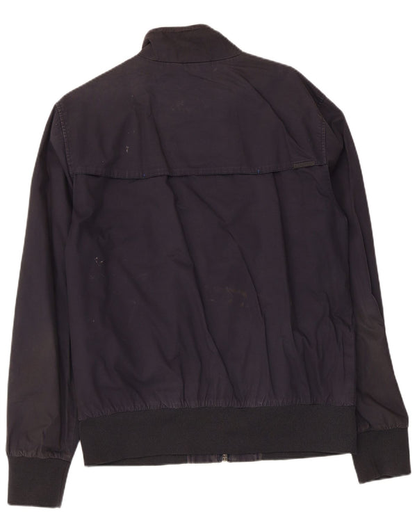 Superdry Herren Bomberjacke UK 42 XL Marineblau Baumwolle