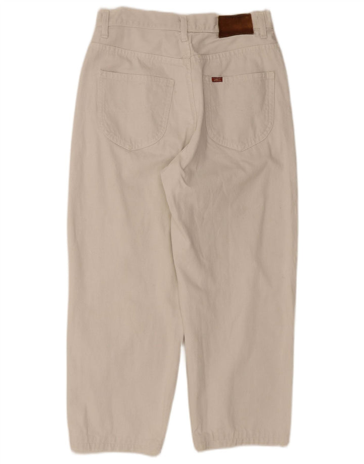 Lee Herren Riders Cropped Jeans W33 L24 Weiße Baumwolle