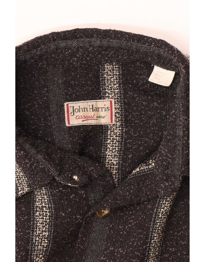 Vintage Herrenhemd XL Grau gestreift