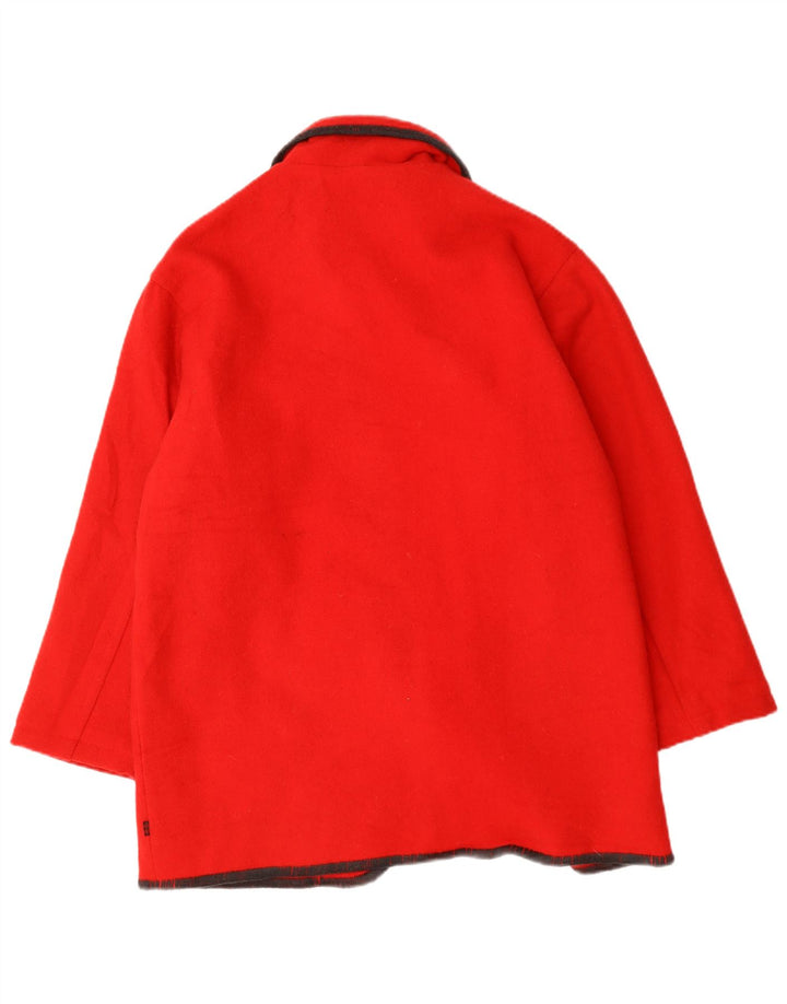 Woolrich Damen Übergroßer Mantel UK 14 Mittelrote Wolle