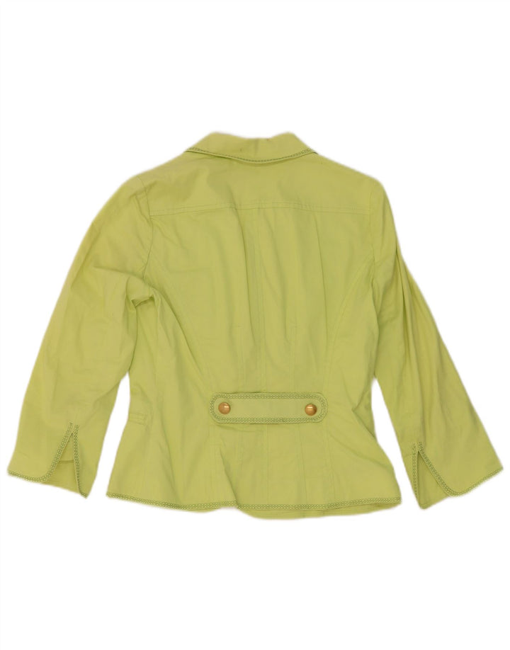 Luisa Spagnoli Damen Blazerjacke mit 3/4-Ärmeln und 4 Knöpfen IT 42 Mittelgrün