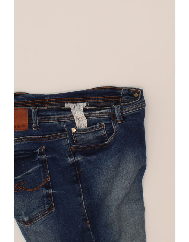 TRUSSARDI Womens Slim Jeans IT 46 Large W32 L34 Blue Cotton Vintage Trussardi and Second-Hand Trussardi from Messina Hembry 