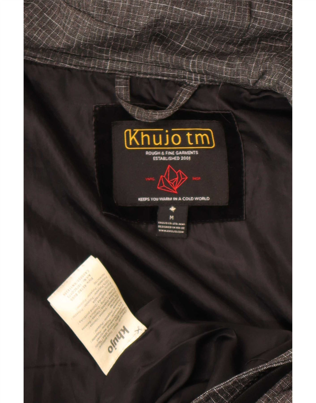 KHUJO Damen-Parkajacke mit Kapuze, UK 14, mittelgraues Farbblock-Polyester