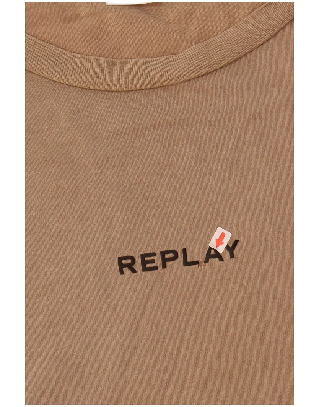 Replay Herren T-Shirt Top Large Beige Baumwolle