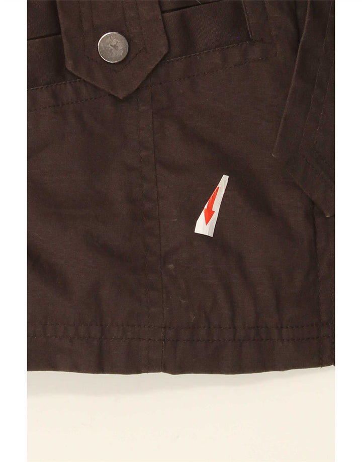 Zara Damen Utility-Jacke UK 10 Small Braune Baumwolle
