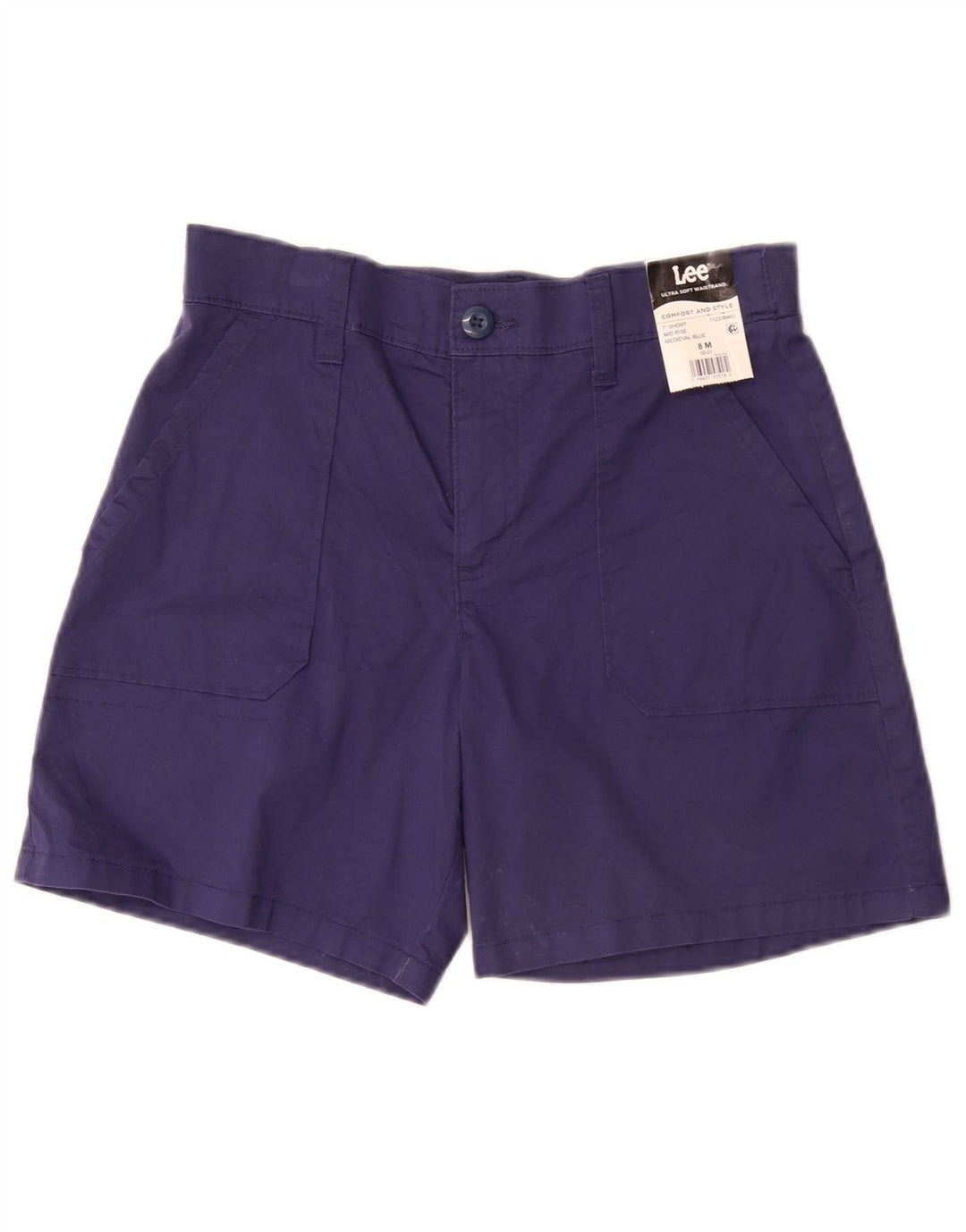 Lee Damen-Chinoshorts mit mittelhohem Bund, US 8, Mittel, W30, Marineblau, Baumwolle