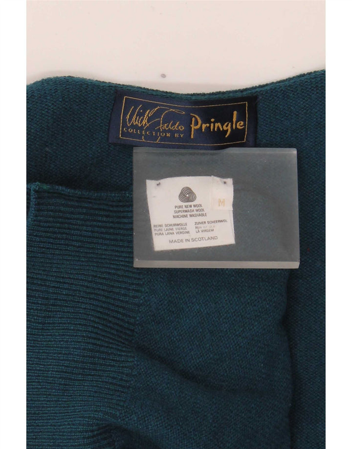 Pringle Herren-Pullover mit Rundhalsausschnitt, mittelgrüne Schurwolle