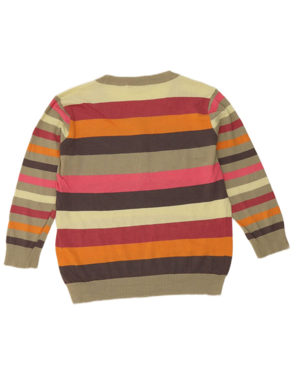 Marks & Spencer Womens Crop Boat Neck Jumper Sweater UK 16 Large Multicolou