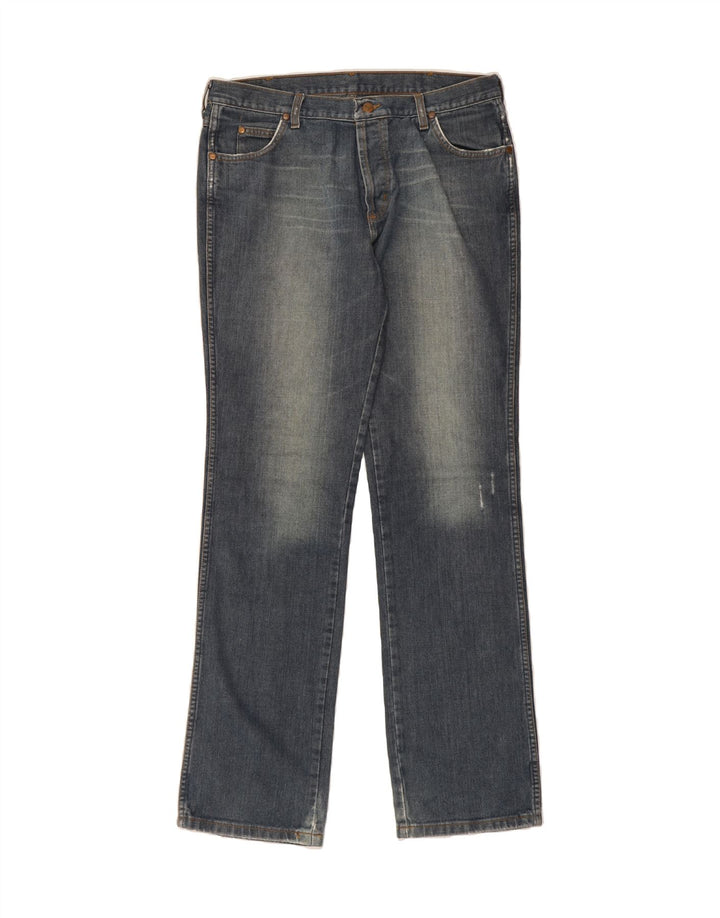 WRANGLER Herren Evolution Straight Jeans W36 L36 Blaue Baumwolle