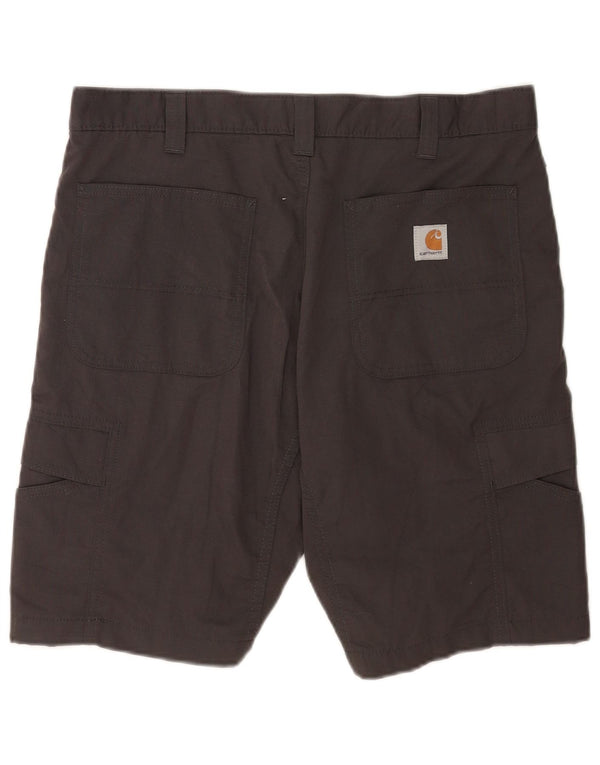 Carhartt Herren Relaxed Fit Cargo Shorts W36 Large Grau Baumwolle